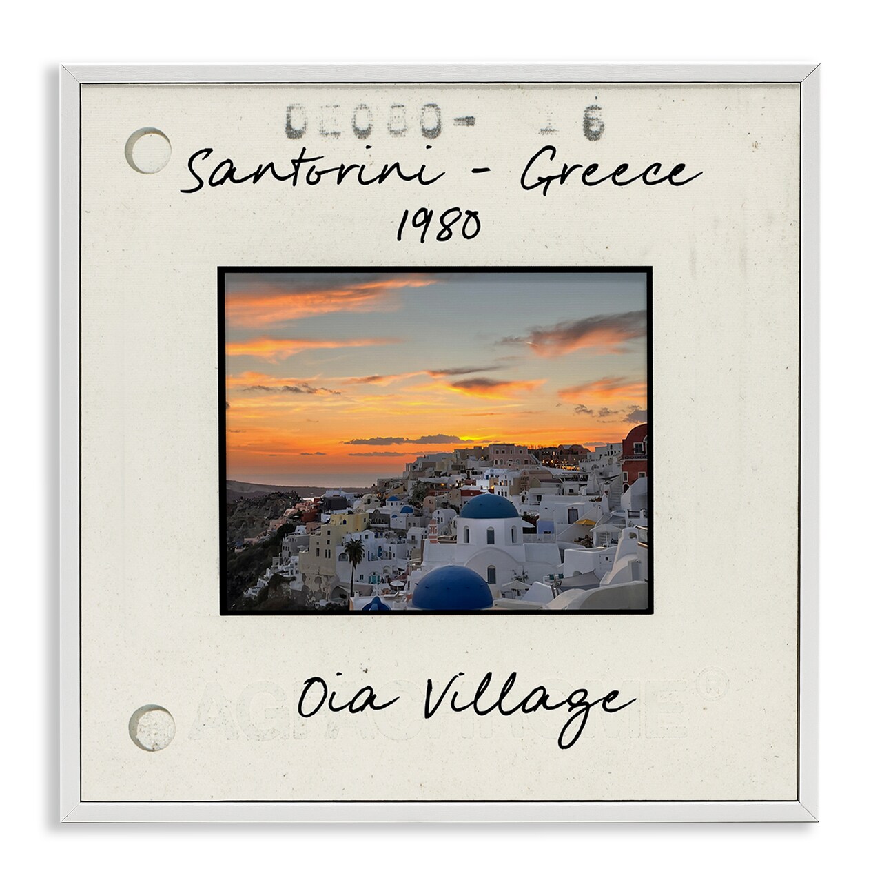 Stupell Industries Greece Travel City View Framed Giclee Design by Val Rhodes